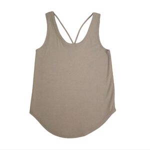 CHASER Women's Light Blue Curved Hem Sleeveless Tank Top Small